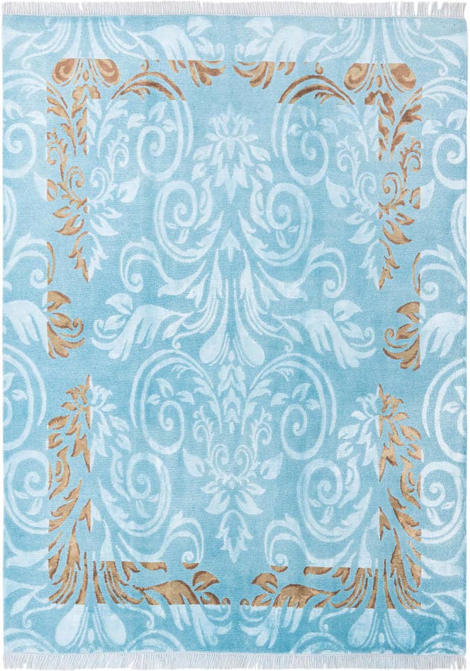 Detail image of 5' 9 x 8' Hand Knotted Darya Wool Rug