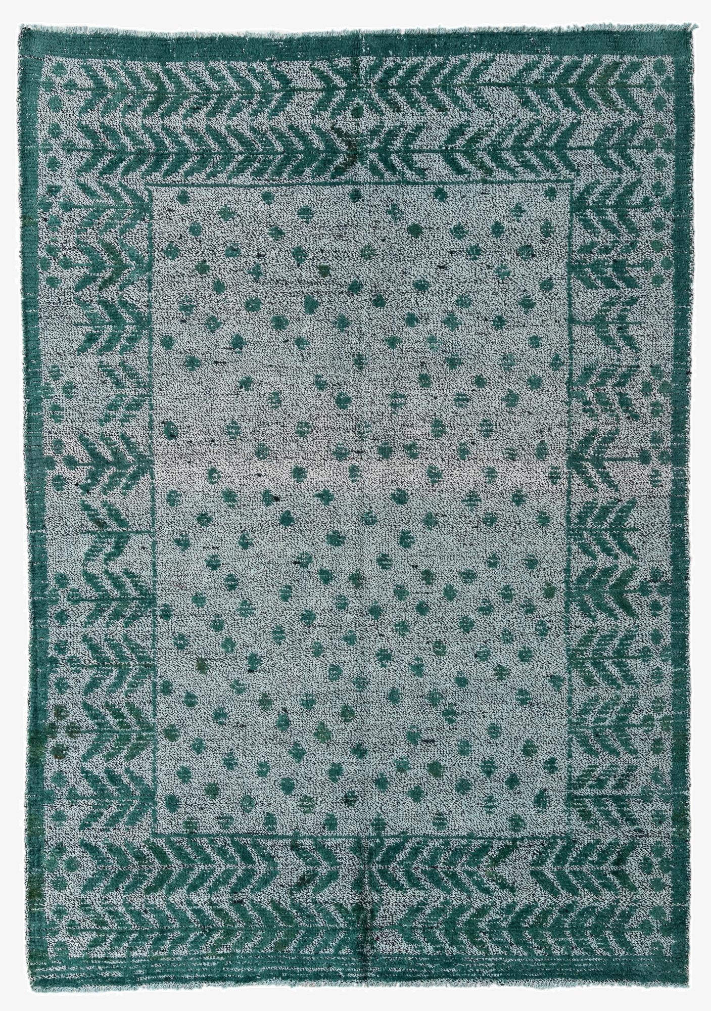 4' 11 x 7' 2  Hand Knotted Darya Wool Rug