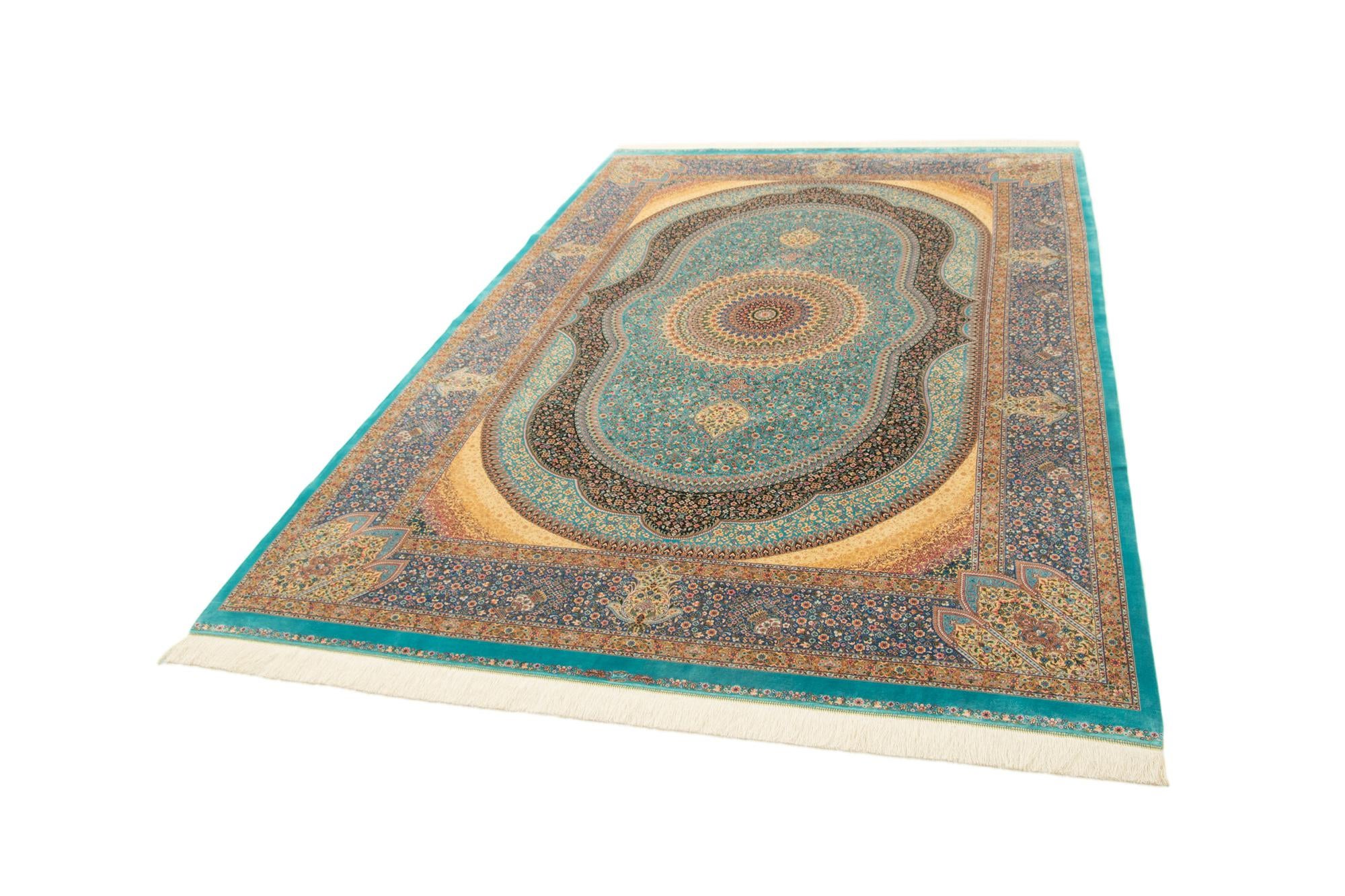 6' 6 x 9' 8 Ghom Design Rug