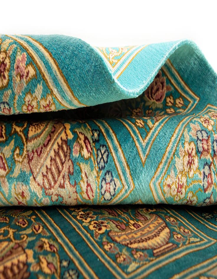 Detail image of 1' 11 x 2' 11 Ghom Silk Rug