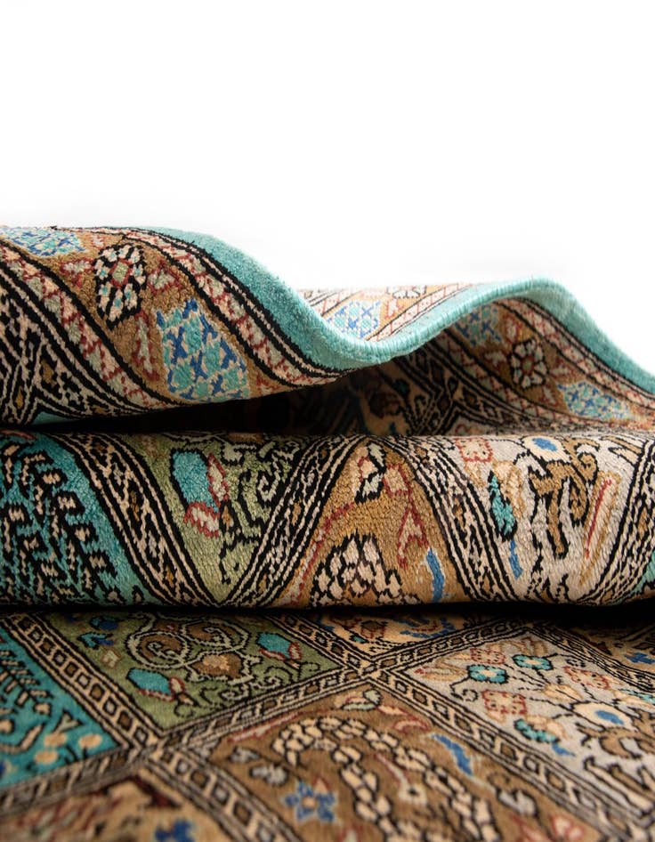 Detail image of 1' 11 x 2' 11 Ghom Silk Rug