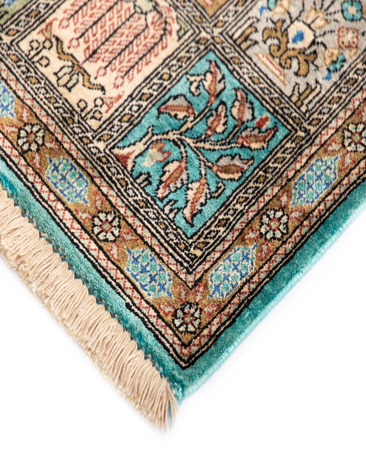 Detail image of 1' 11 x 2' 11 Ghom Silk Rug