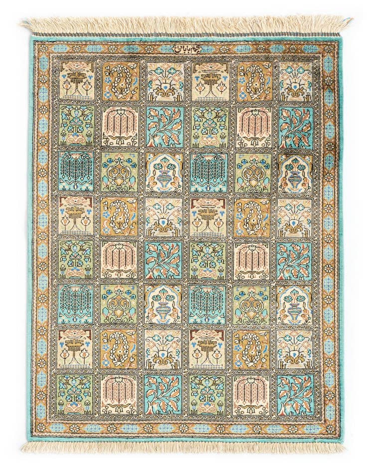 Detail image of 1' 11 x 2' 11 Ghom Silk Rug