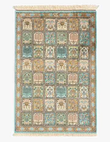 1' 11 x 2' 11 Ghom Silk Rug