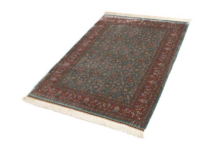 3' 10 x 5' 3 Hand Knotted Hereke Silk Rug