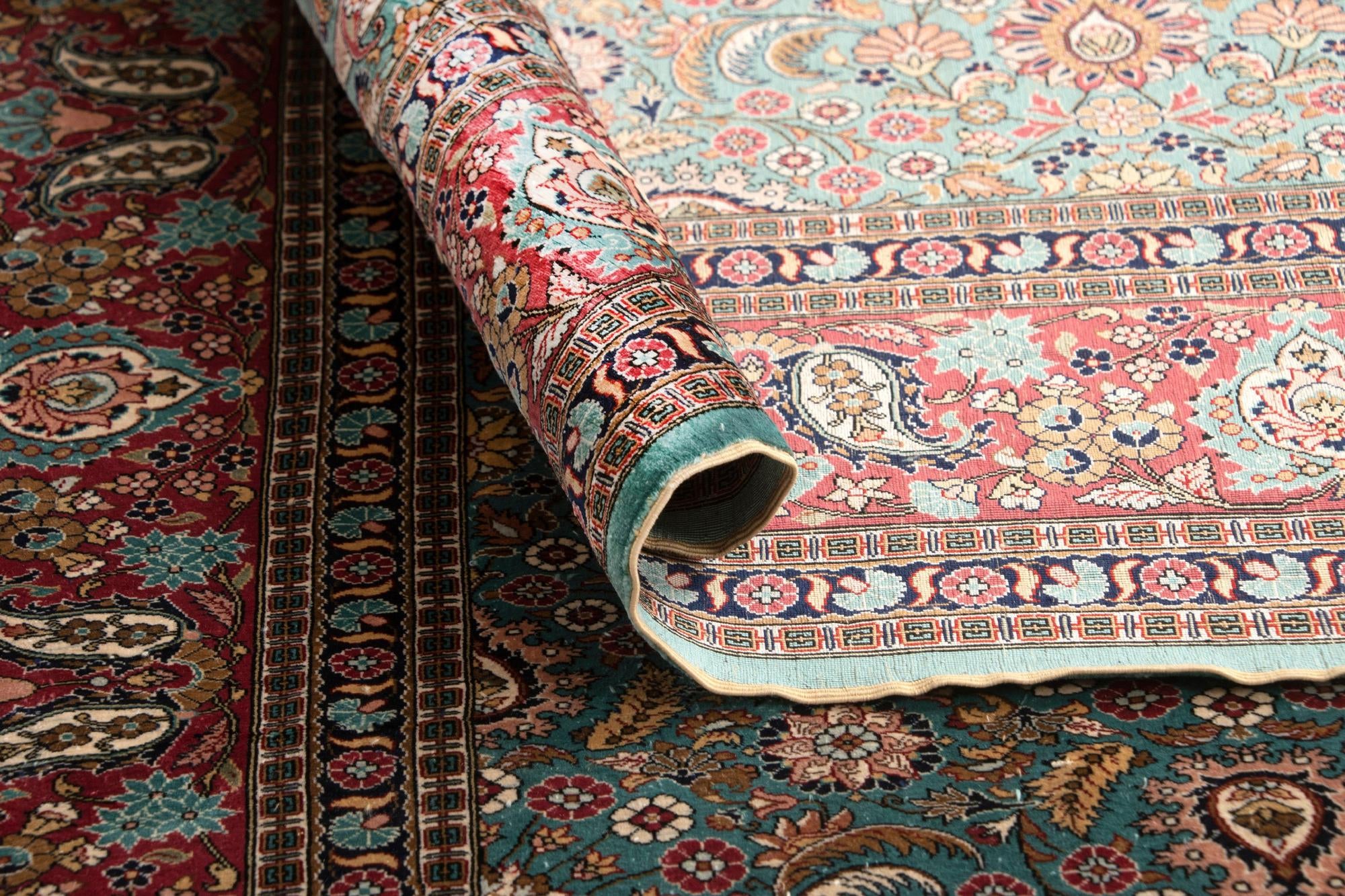 3' 10 x 5' 3 Hand Knotted Hereke Silk Rug