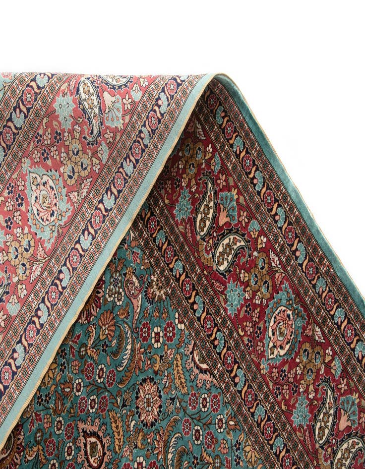 Detail image of 3' 10 x 5' 3 Hand Knotted Hereke Silk Rug