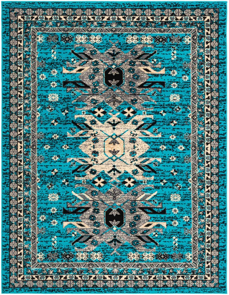 Detail image of 5' 3 x 8' Heriz Design Rug