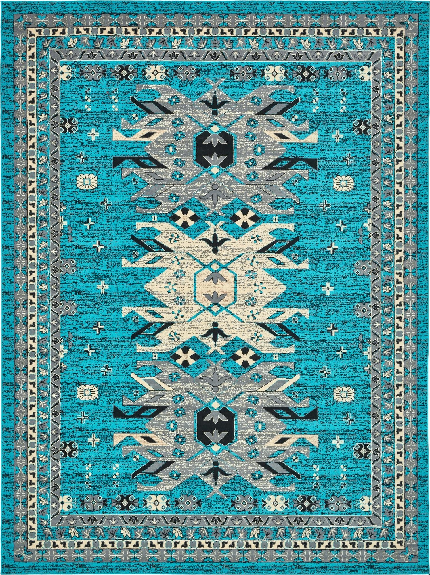 Primary image 10' x 13' Heriz Design Rug