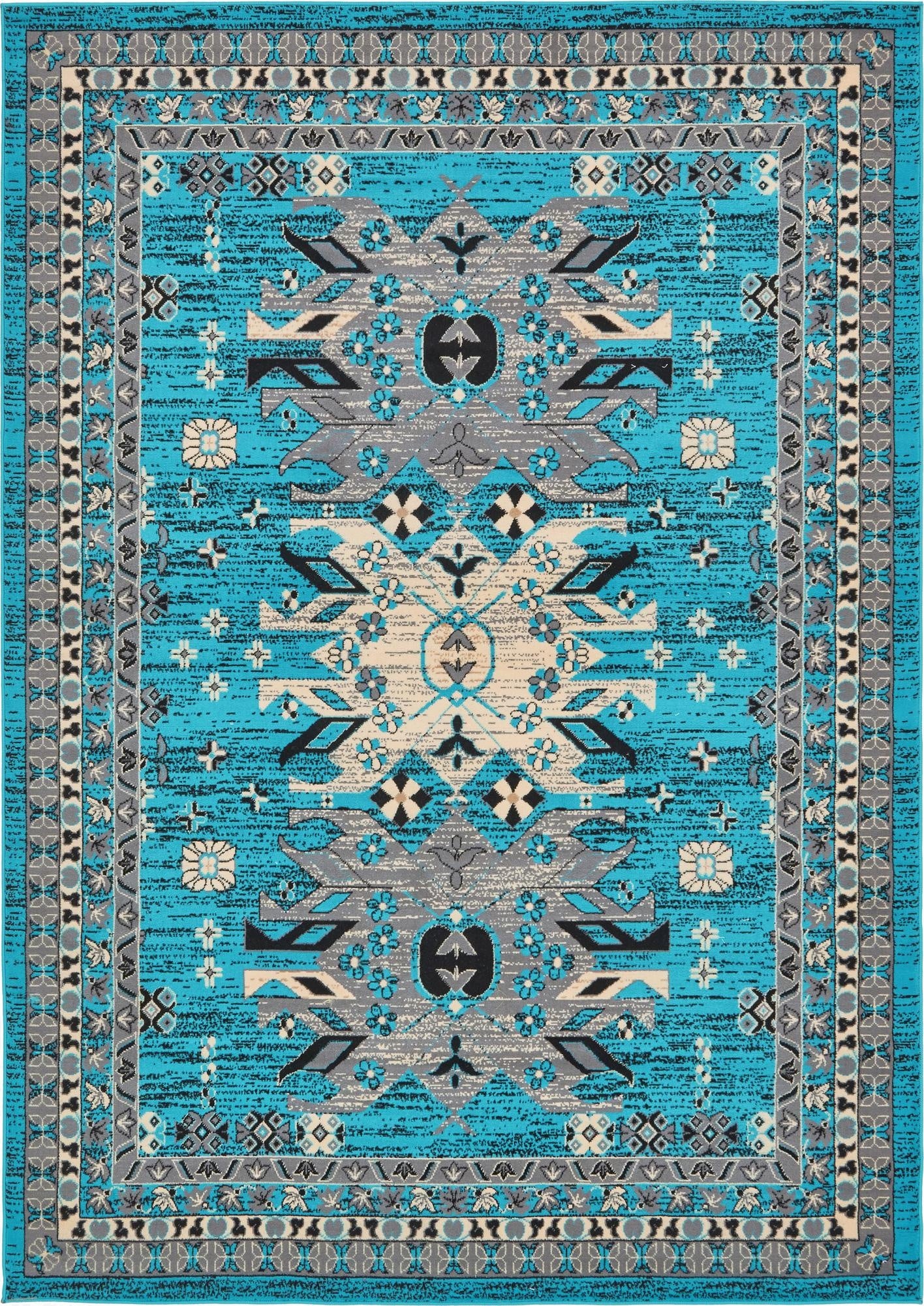 Primary image 7' x 10' Heriz Design Rug