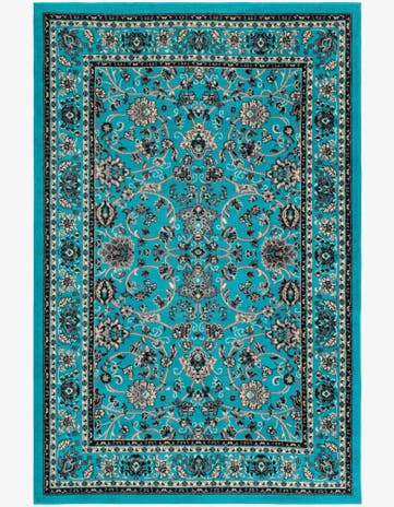 Turquoise Kashan Design Rug