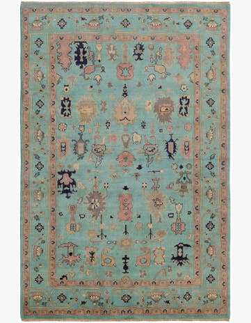 6' 6 x 9' 9 Hand Knotted Kazak Rug