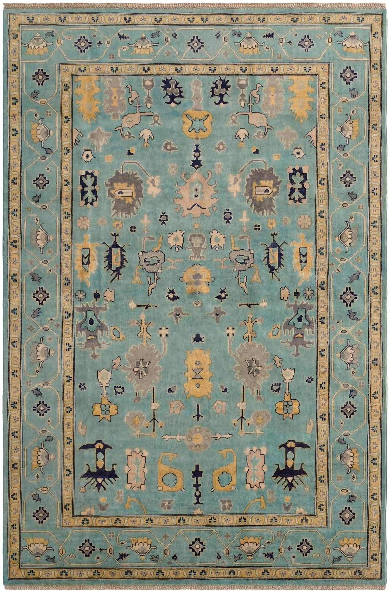 6' 7 x 9' 11 Hand Knotted Kazak Rug