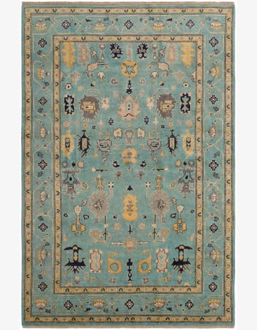6' 7 x 9' 11 Hand Knotted Kazak Rug