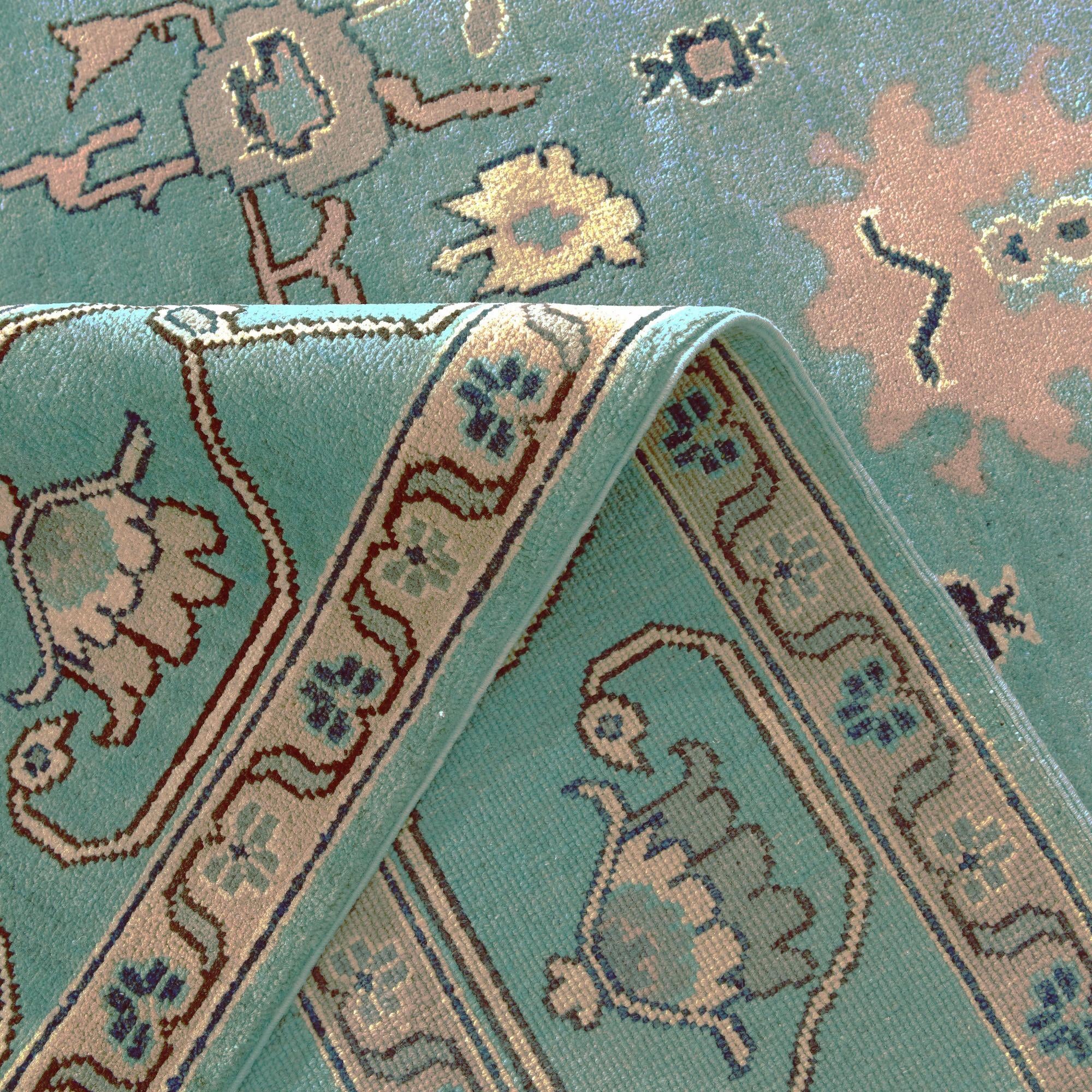 6' 9 x 9' 8 Hand Knotted Kazak Rug