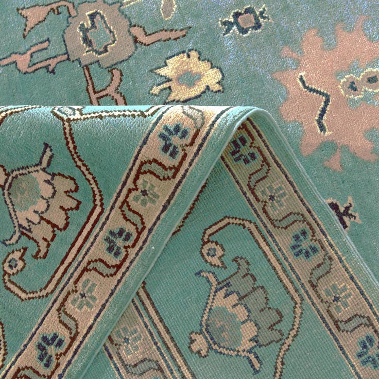 Detail image of 6' 9 x 9' 8 Hand Knotted Kazak Rug