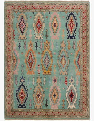5' 8 x 7' 10 Hand Knotted Kazak Rug