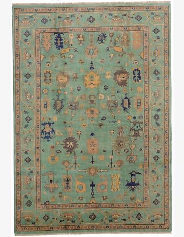6' 7 x 9' 8 Hand Knotted Kazak Rug