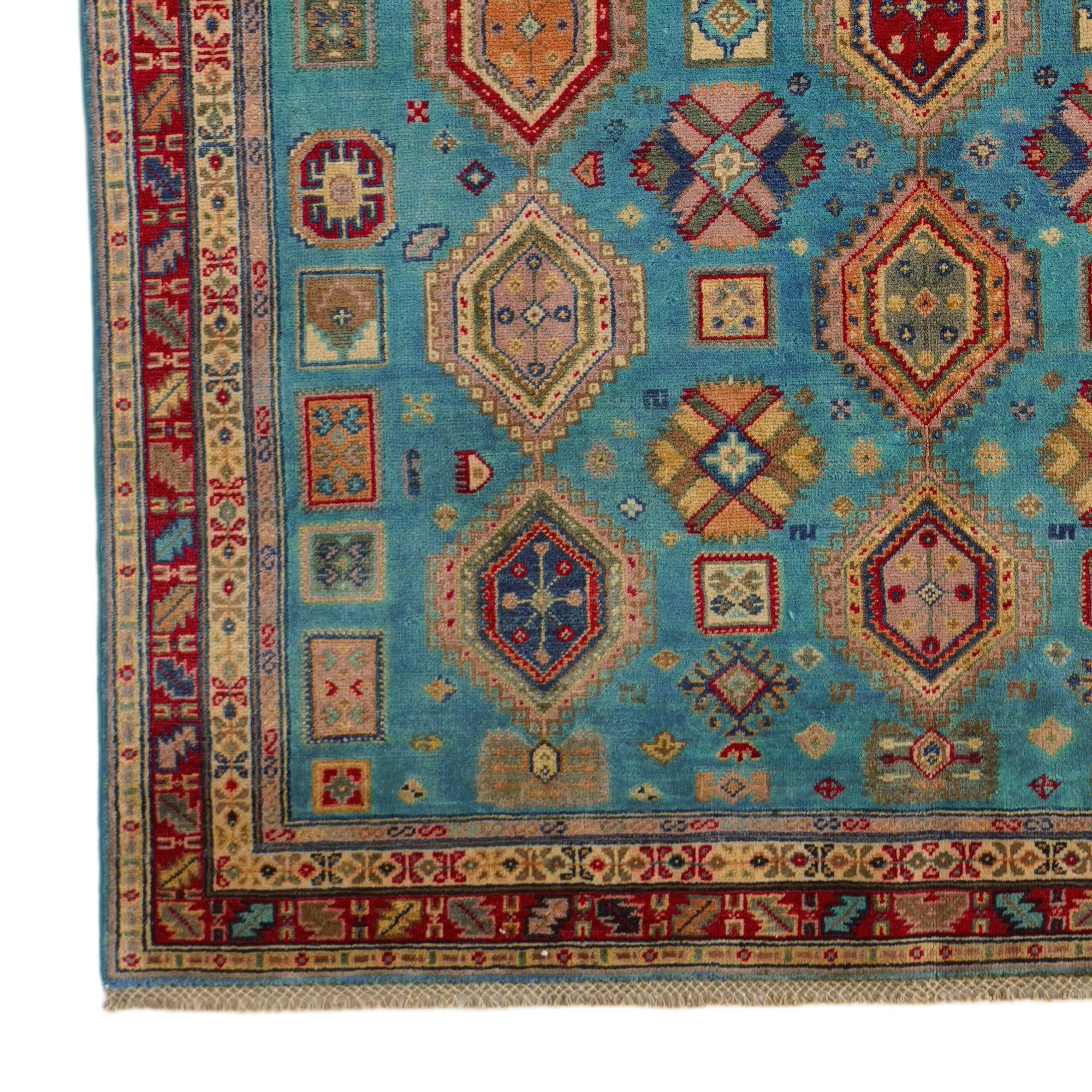 5' 5 x 7' 4 Hand Knotted Kazak Rug