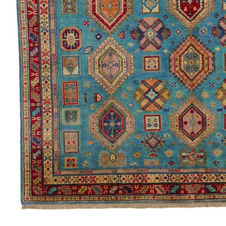 5' 5 x 7' 4 Hand Knotted Kazak Rug