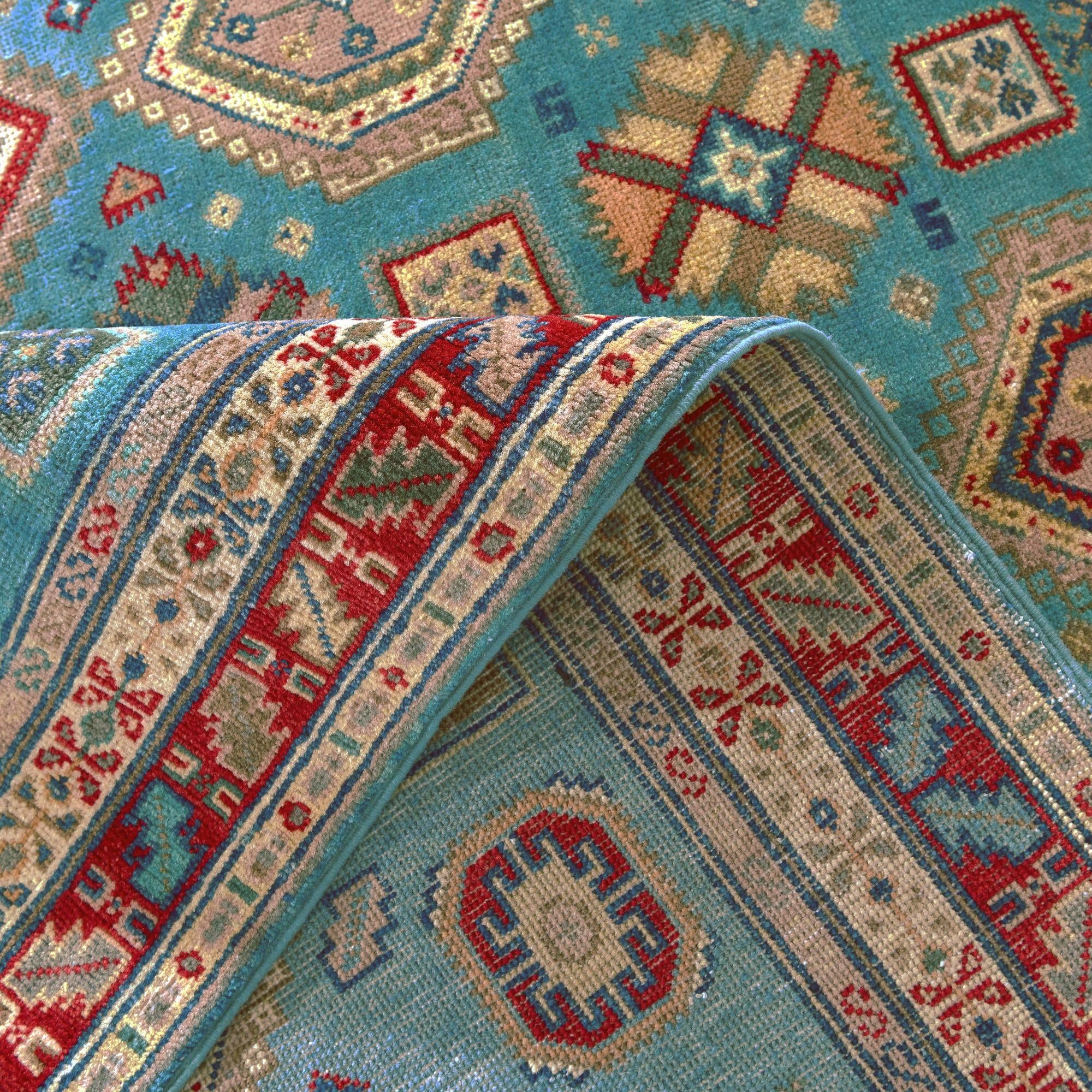 5' 5 x 7' 4 Hand Knotted Kazak Rug