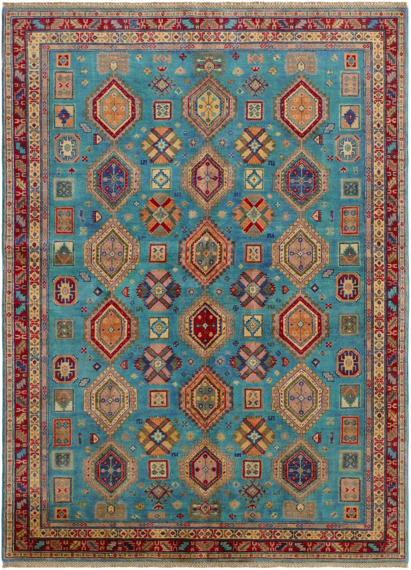 5' 5 x 7' 4 Hand Knotted Kazak Rug