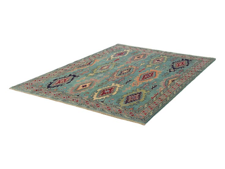 Detail image of 5' 9 x 8' Hand Knotted Kazak Rug