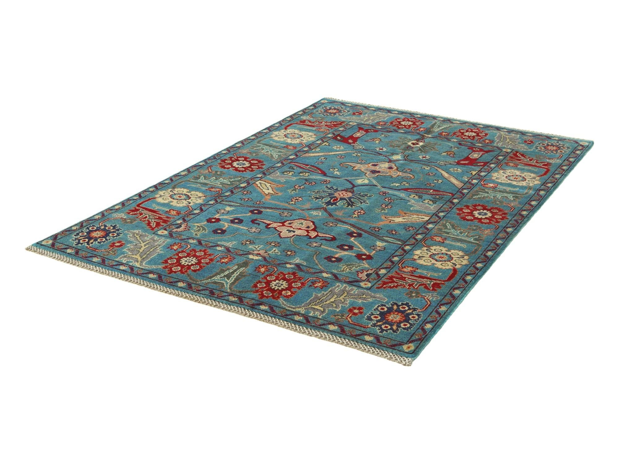 4' 2 x 6' 2 Hand Knotted Kazak Rug