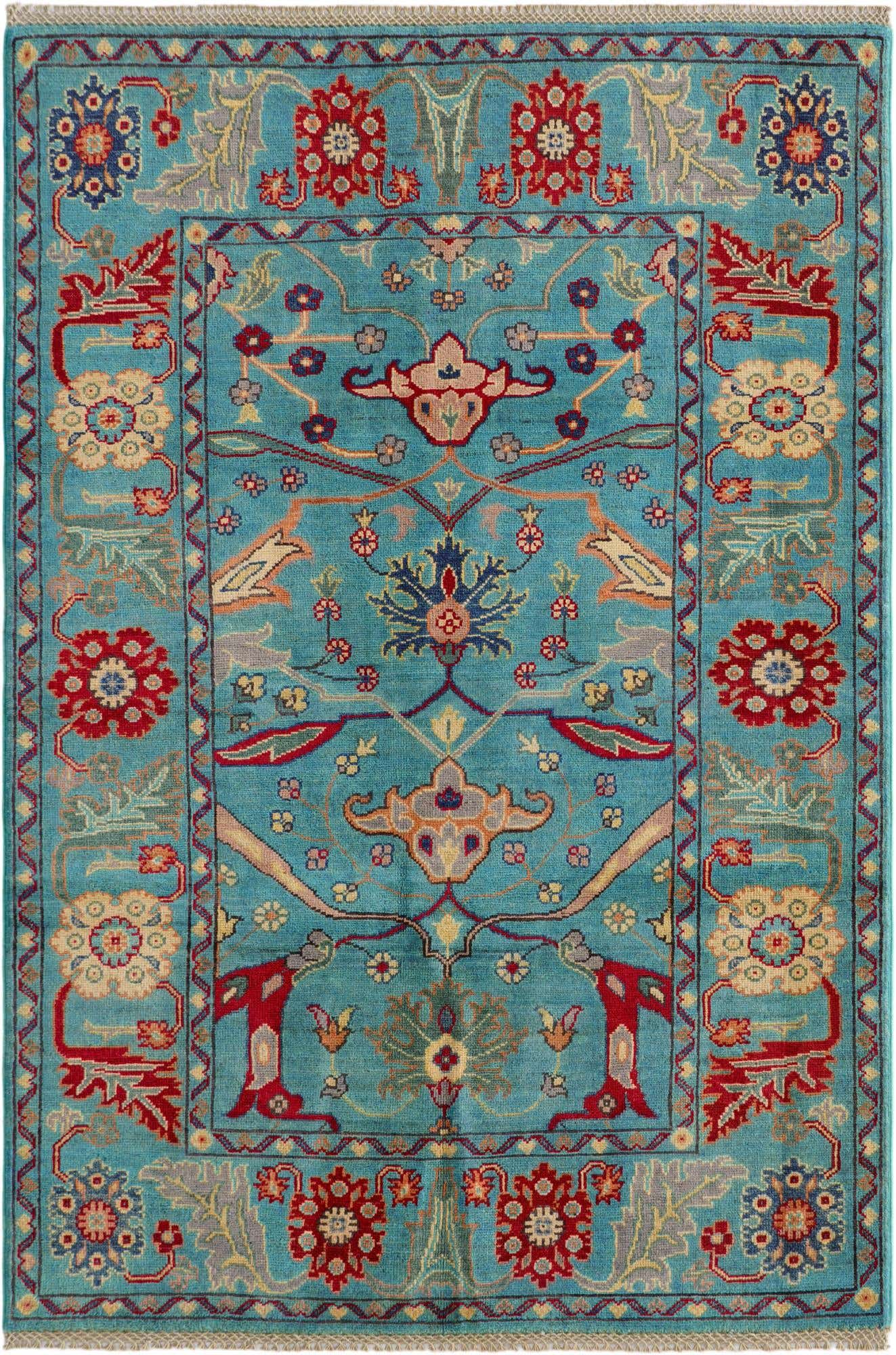 4' 2 x 6' 2 Hand Knotted Kazak Rug