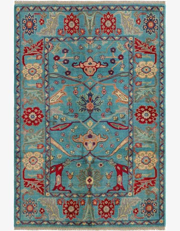 4' 2 x 6' 2 Hand Knotted Kazak Rug