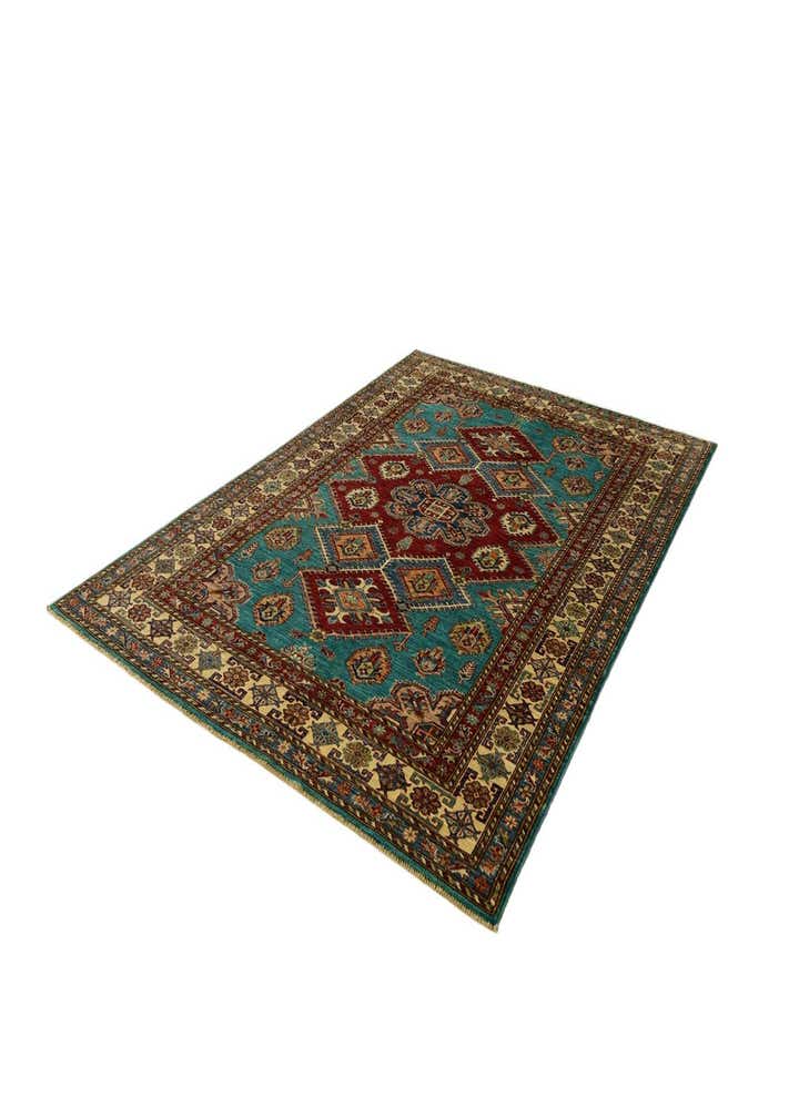 5' 9 x 8' Hand Knotted Kazak Rug