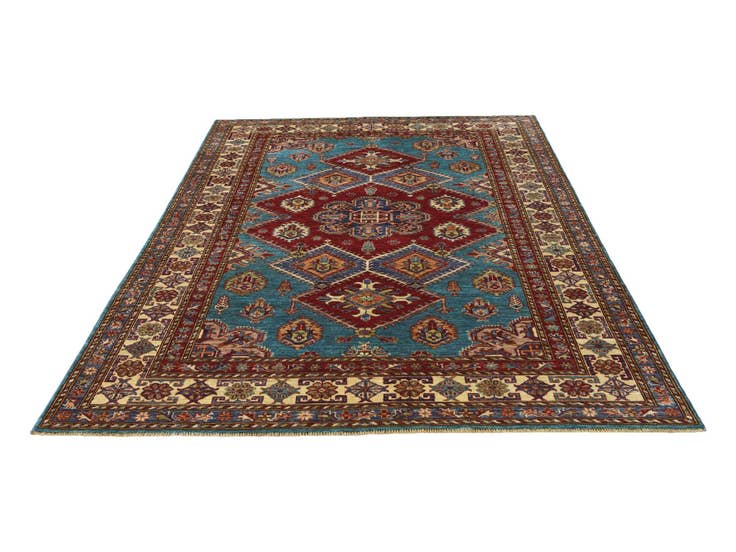 Detail image of 5' 9 x 8' Hand Knotted Kazak Rug