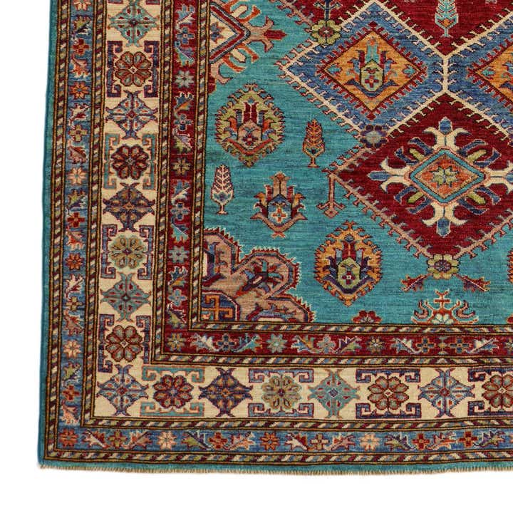 5' 9 x 8' Hand Knotted Kazak Rug