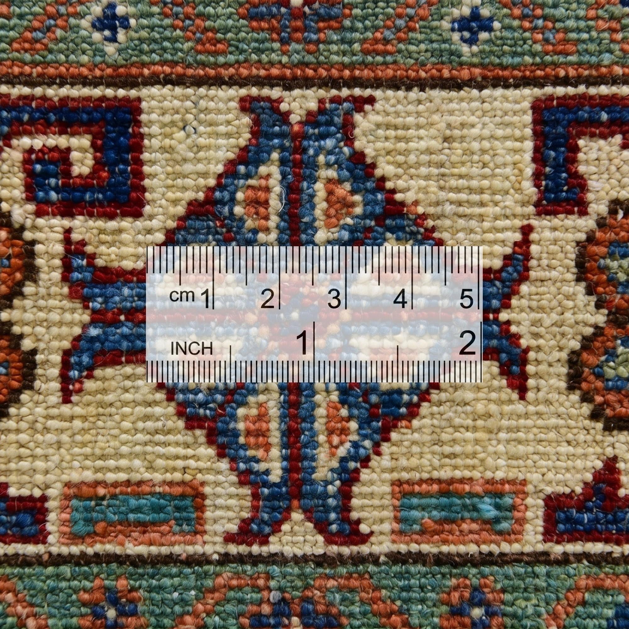 5' 9 x 8' Hand Knotted Kazak Rug