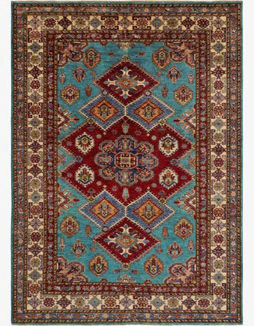 5' 9 x 8' Hand Knotted Kazak Rug