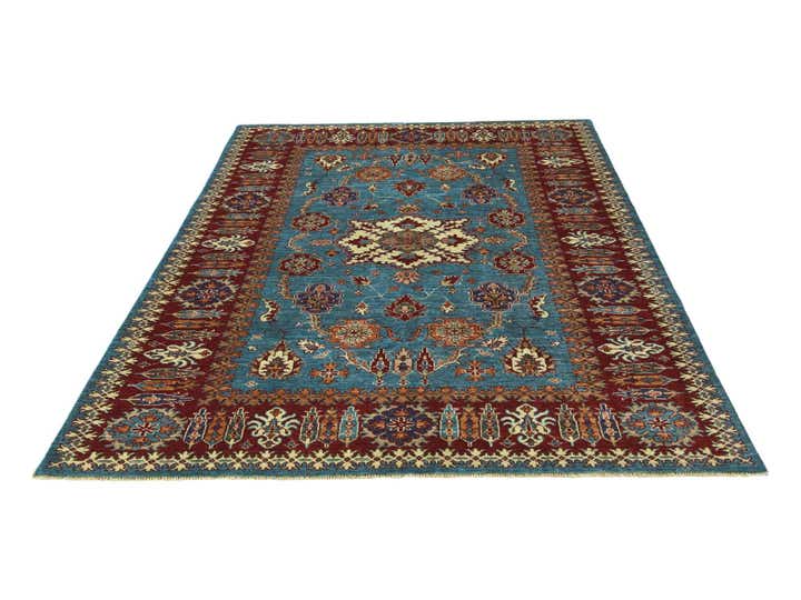 5' 9 x 7' 10 Hand Knotted Kazak Rug