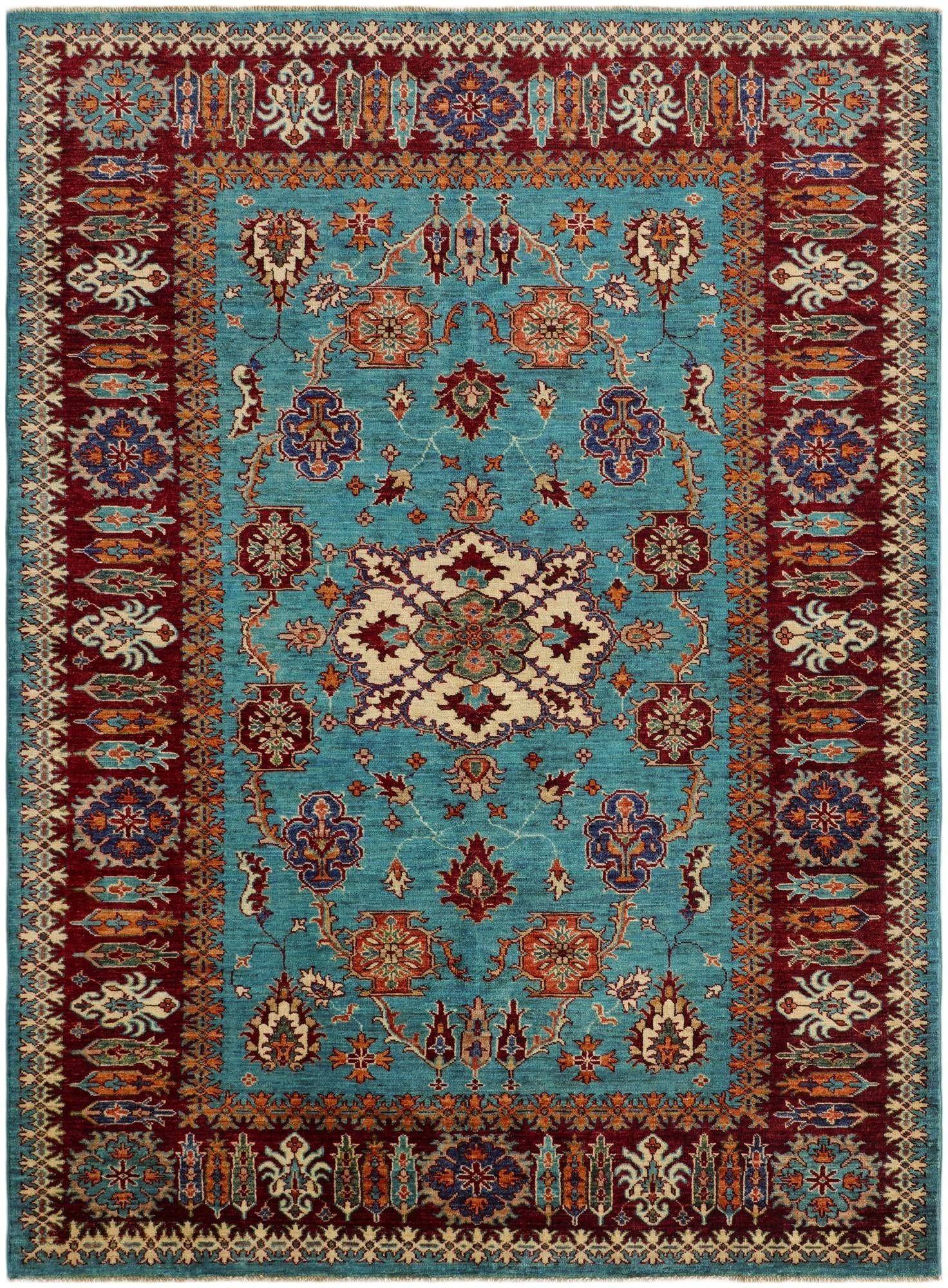 5' 9 x 7' 10 Hand Knotted Kazak Rug