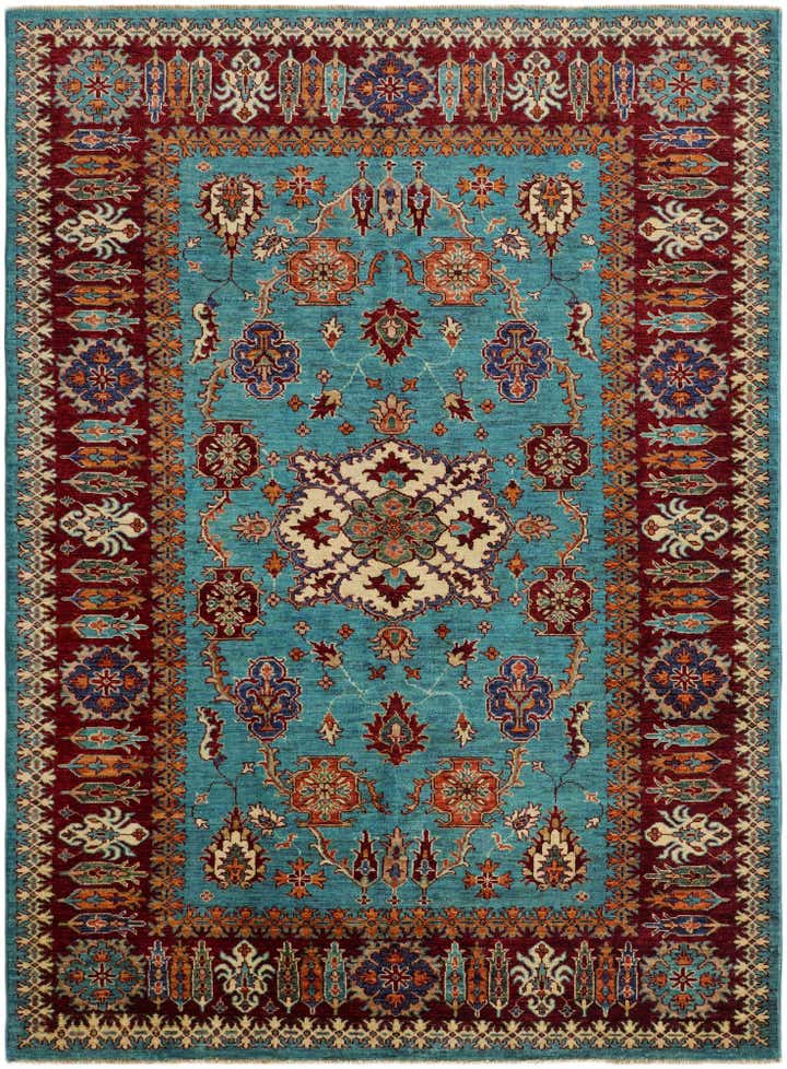 5' 9 x 7' 10 Hand Knotted Kazak Rug
