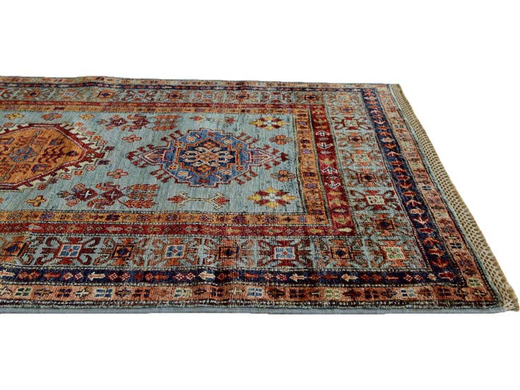 Detail image of 3' 4 x 5' 6 Hand Knotted Kazak Rug