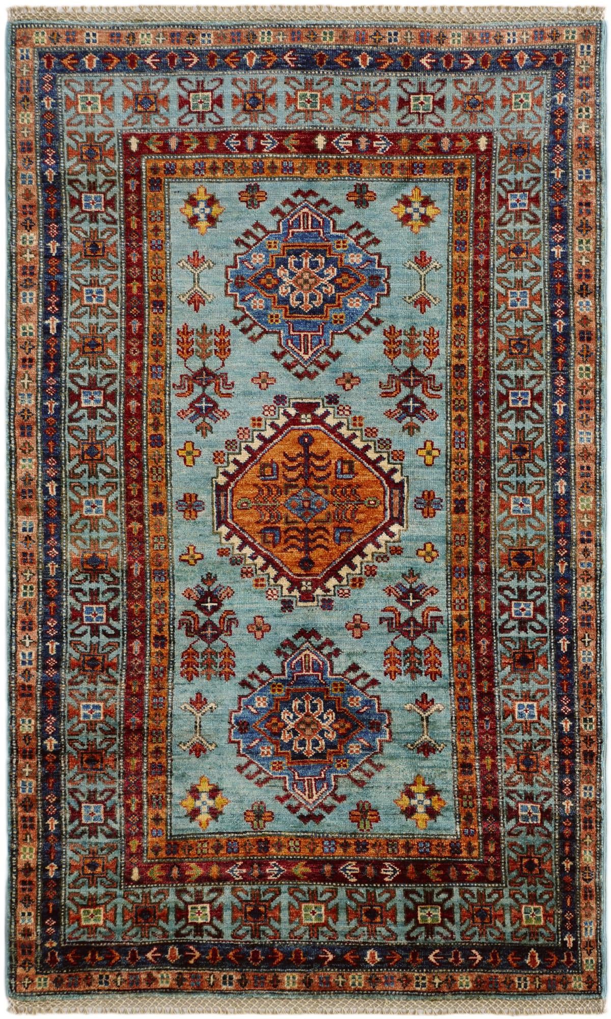 3' 4 x 5' 6 Hand Knotted Kazak Rug