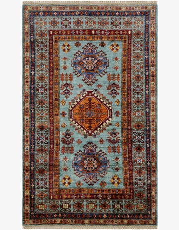 3' 4 x 5' 6 Hand Knotted Kazak Rug