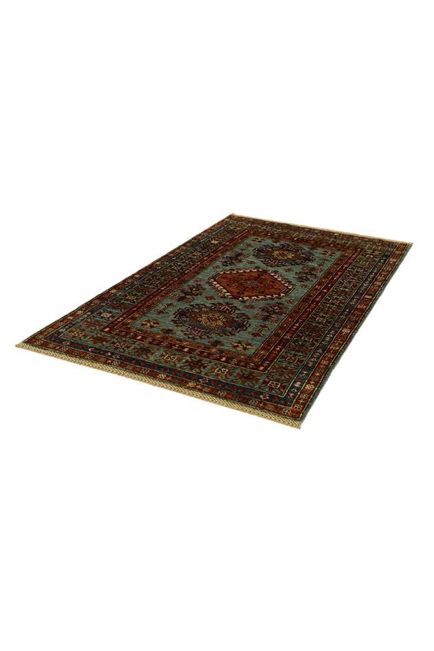 Detail image of 3' 4 x 5' 4 Hand Knotted Kazak Rug