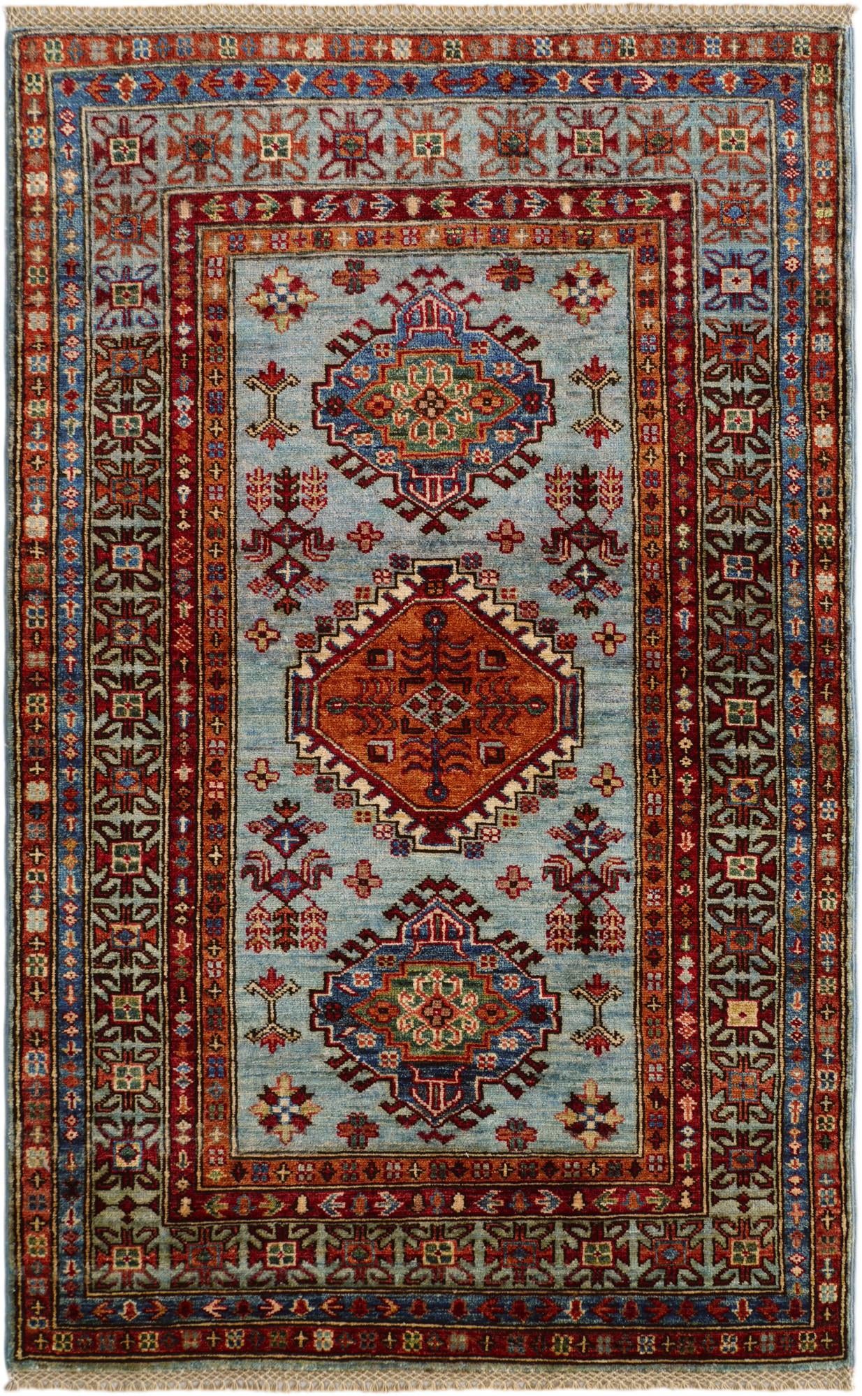 3' 4 x 5' 4 Hand Knotted Kazak Rug