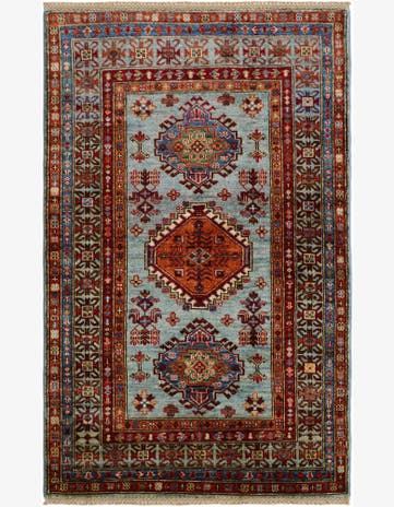 3' 4 x 5' 4 Hand Knotted Kazak Rug