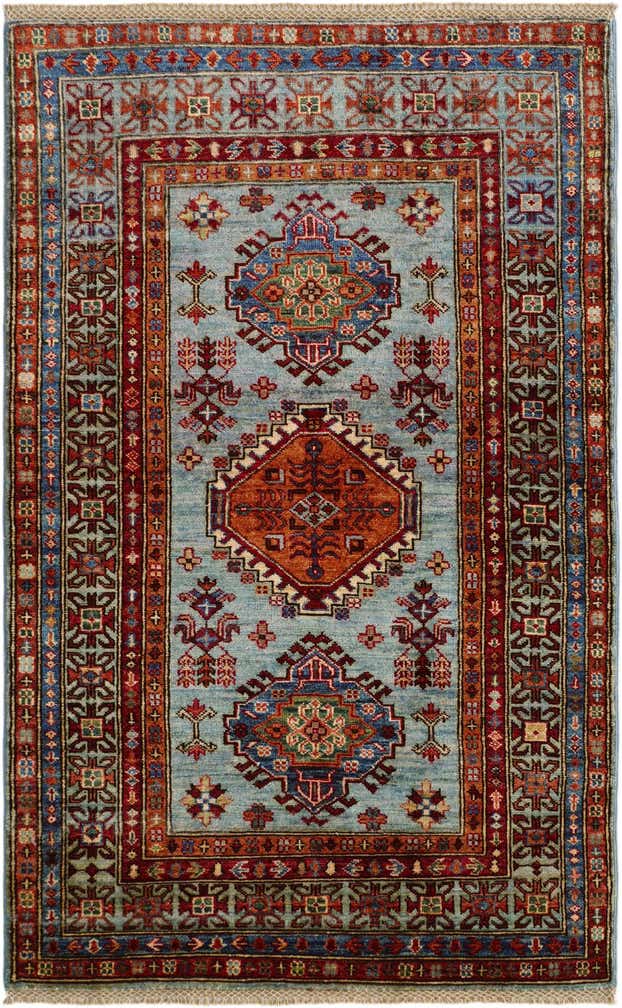 3' 4 x 5' 4 Hand Knotted Kazak Rug