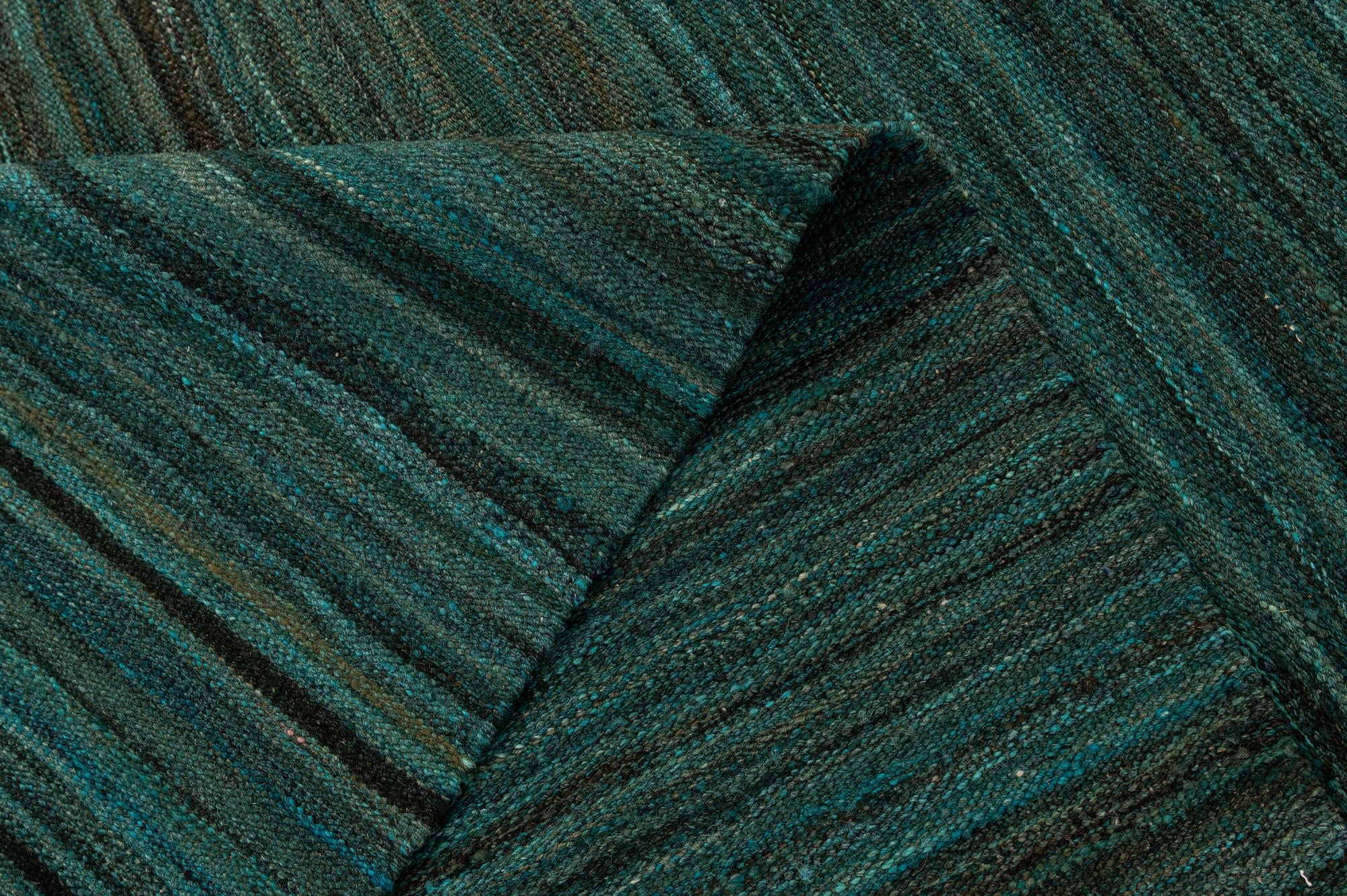 6' 7 x 9' 8 Hand Woven Kilim Modern Wool Rug