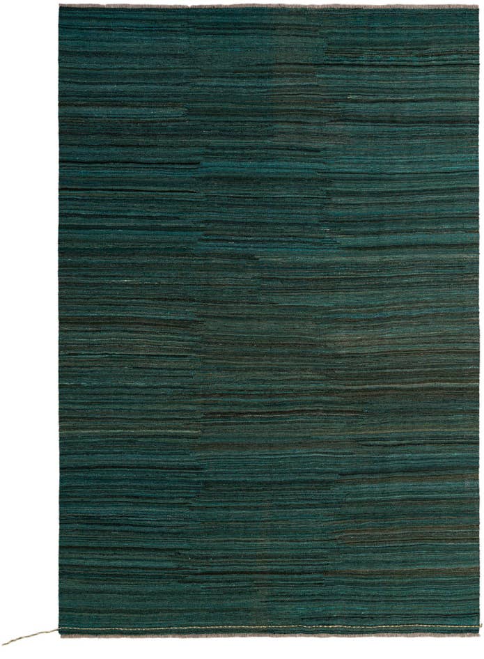 Detail image of 6' 7 x 9' 8 Hand Woven Kilim Modern Wool Rug