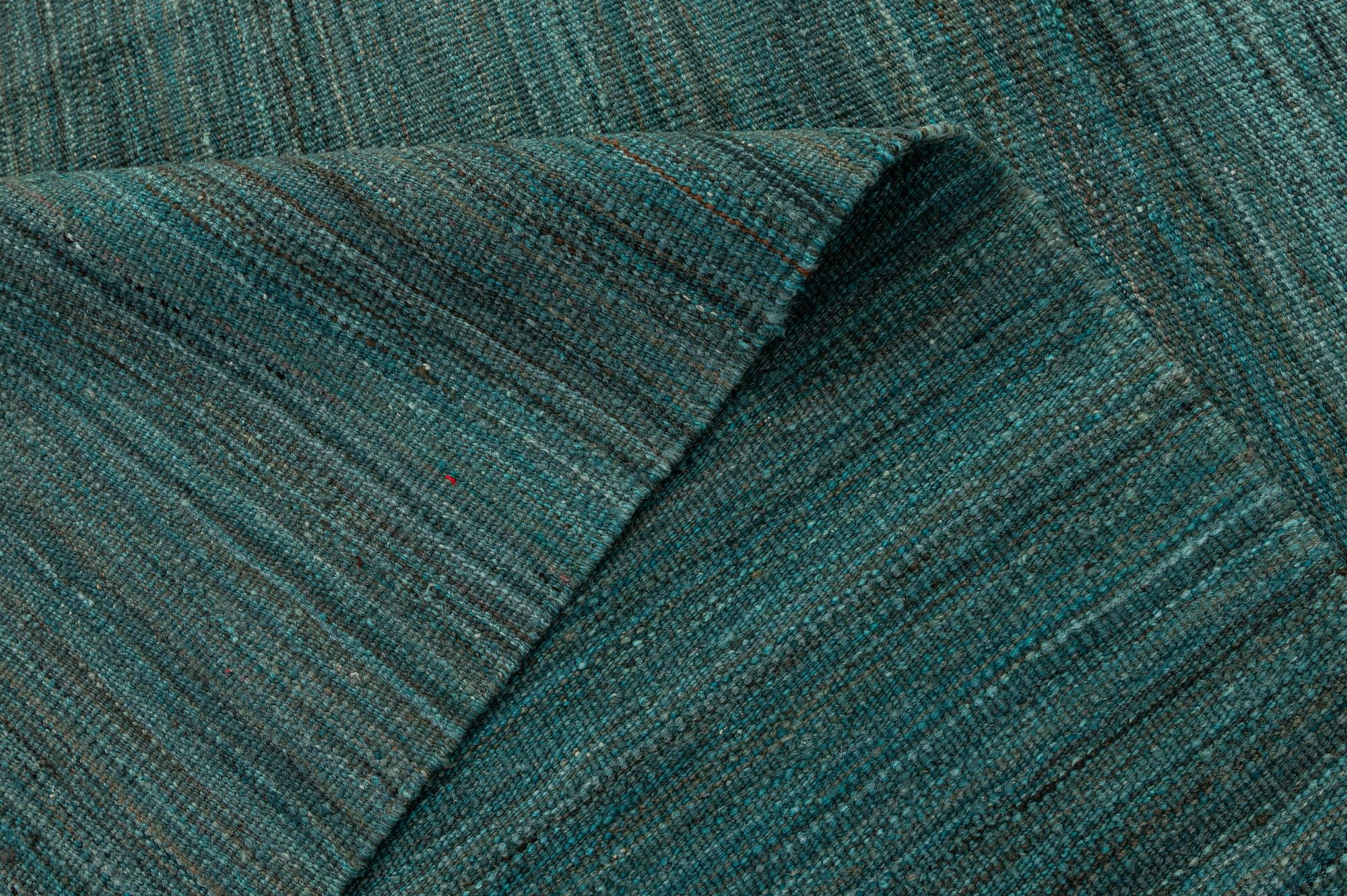 6' 8 x 9' 4 Hand Woven Kilim Modern Wool Rug