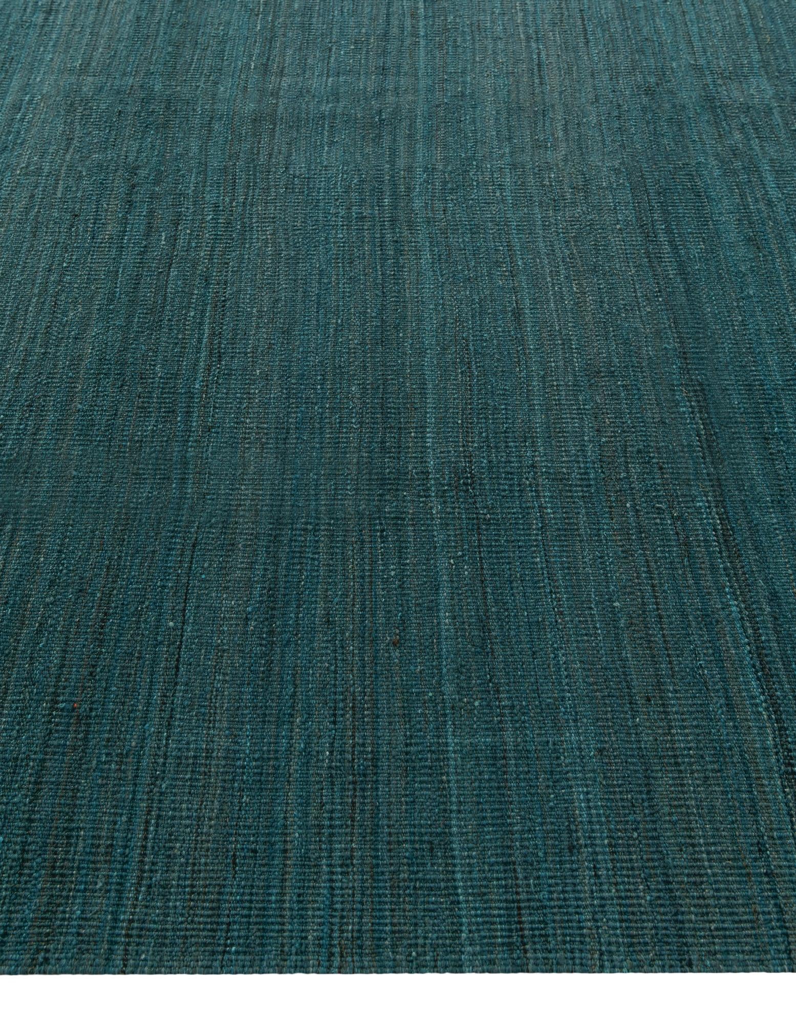 6' 9 x 9' 6 Hand Woven Kilim Modern Wool Rug