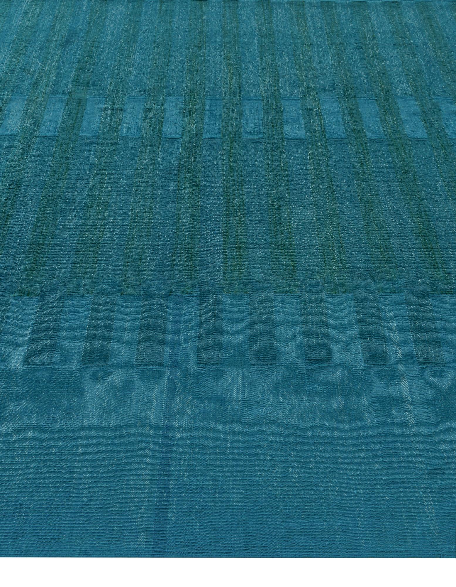 8' 2 x 10' 10 Hand Woven Kilim Modern Wool Rug